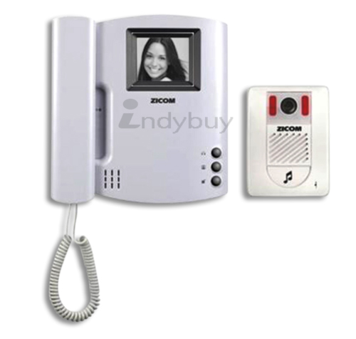 Zicom Black and white Video Door Phone with Handset - 4 inch